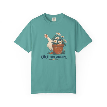 Oh, There You Are | Flower Pot Goose Tee